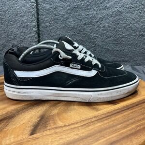 Vans Skateboarding Shoes Black White Lace Up Suede Low Top Mens Size 10.5